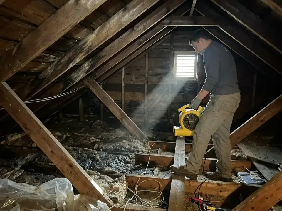 attic-water-damage-drying-proc-007 — frequently asked questions, Emergency Water Extraction & 24/7 Flood Response in Grambli…